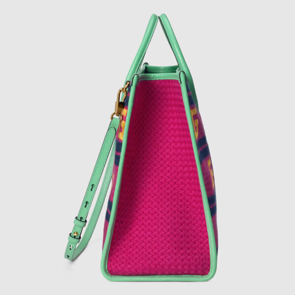 グッチ かごバッグ コピー オンライン限定 CAPRI ストライプ トートバッグ 663709 JFIEG 5661